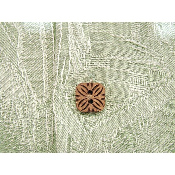 Montego Resort Mens Green Hulu Girl Palm Tree Hawaiian Button Up Shirt Size XXL - Picture 5 of 12